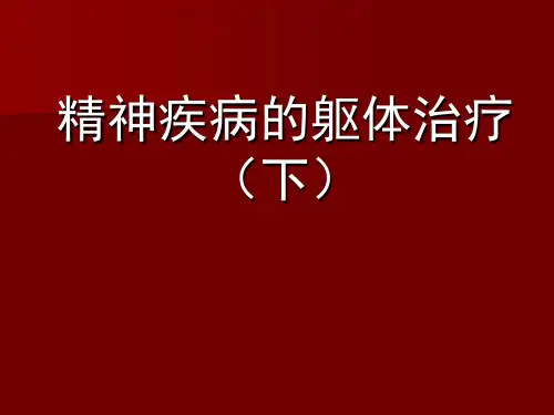 精神疾病的躯体治疗-PPT课件