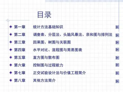 品质统计方法基础知识