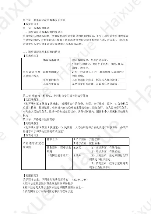 左宁 司法考试 刑事诉讼法 系统精讲 刑事诉讼法的基本原则