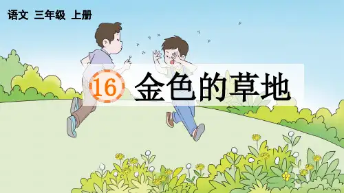 部编版三年级语文上册第16课 金色的草地课件2套 含课时练习1
