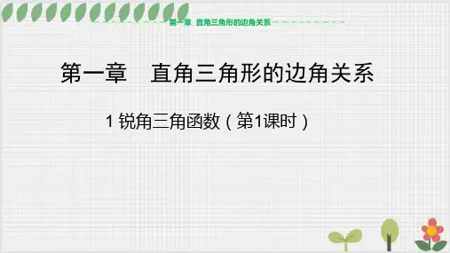 1.1锐角三角函数(第1课时)课件