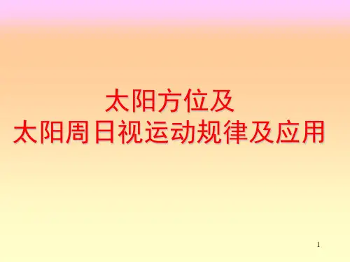 太阳视运动轨迹图解(课堂PPT)