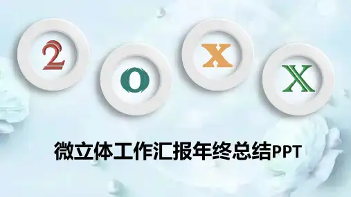 微粒体工作汇报年终总结PPT模板