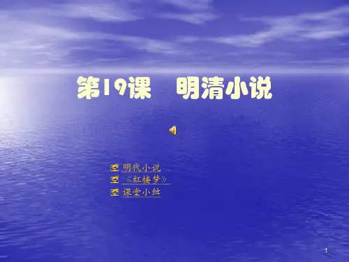 明清小说详解ppt课件