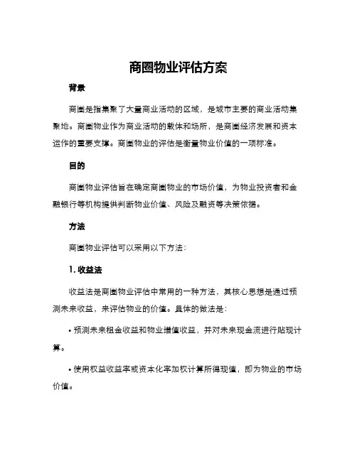 商圈物业评估方案