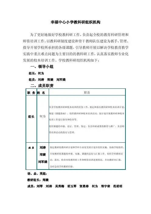 教科研组织机构