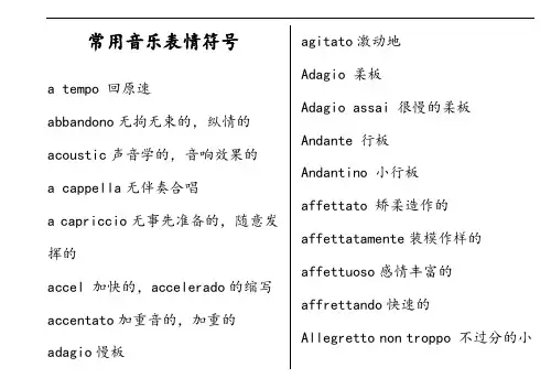 常用音乐表格情符号