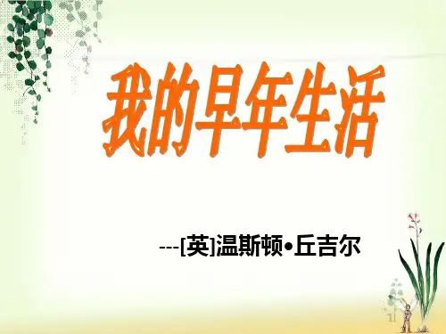 《我的早年生活》PPT课件精选教学PPT