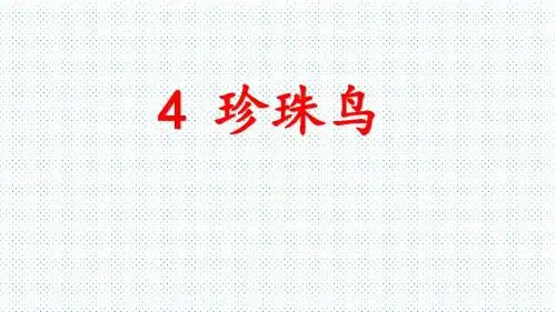 2019部编人教版五年级上册语文《4珍珠鸟》课件