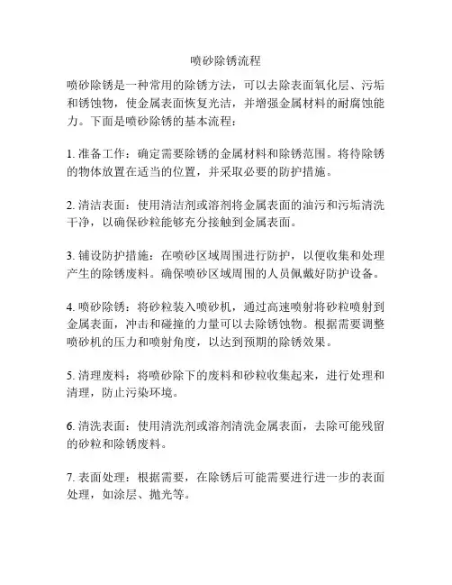 喷砂除锈流程