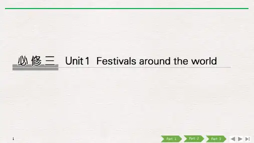 人教新课标英语高考大一轮复习必修3同步ppt：(全国) Unit 1 Festivals around the world