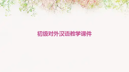 初级对外汉语教学课件