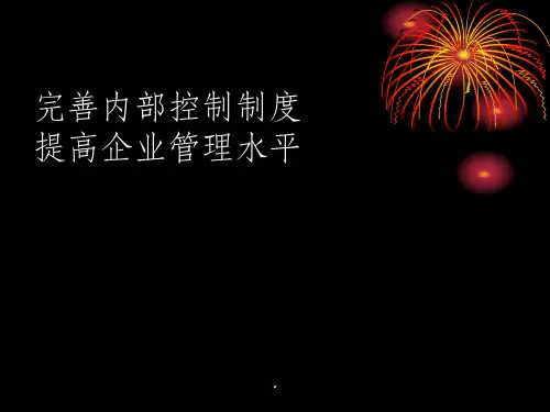 内部控制制度ppt课件