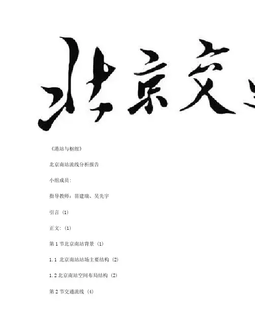 北京南站流线分析报告