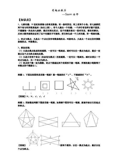 《有趣的小学数学—一笔画》