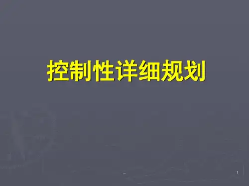 《 控制性详细规划  》 PPT课件