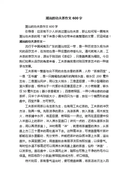 潮汕的功夫茶作文600字