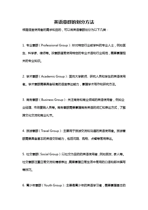 英语意群的划分方法