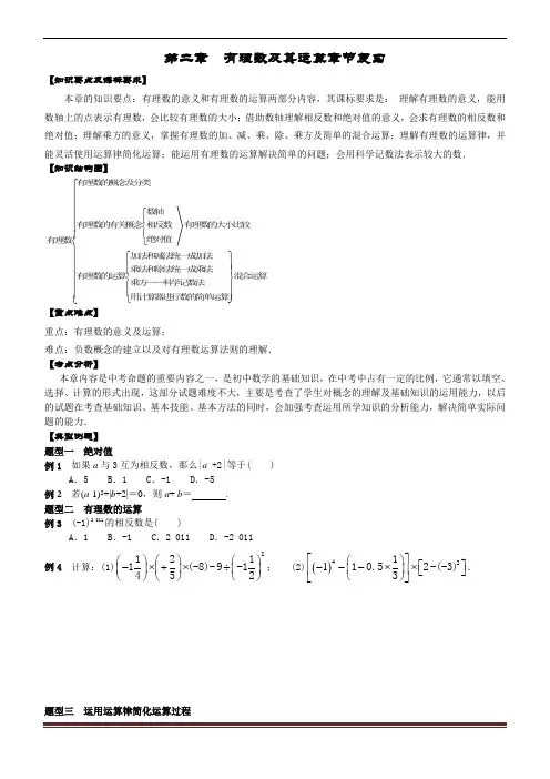 第二章 有理数及其运算 章节复习