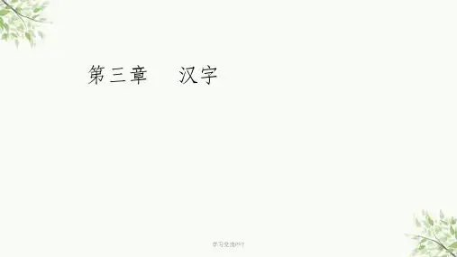 现代汉语讲义(汉字)课件