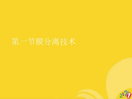 膜分离技术标准文档ppt