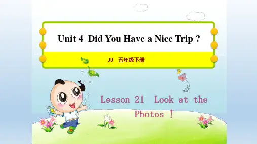 冀教版五年级英语下册 Unit 4 Lesson 21 Look at the Photos!授课课件+作业