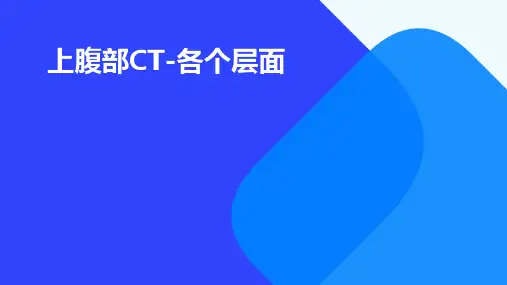 上腹部CT-各个层面
