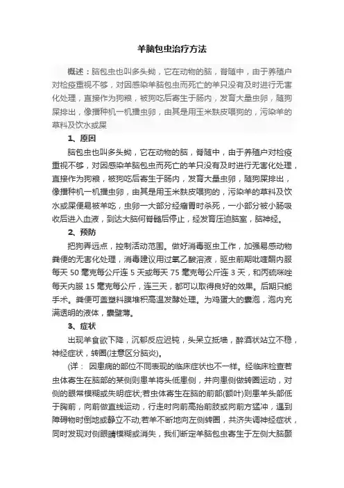 羊脑包虫治疗方法