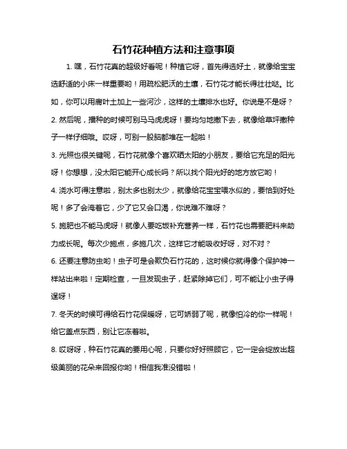 石竹花种植方法和注意事项