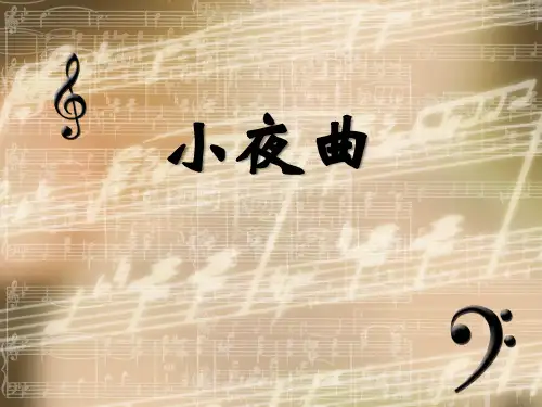 《小夜曲》音乐PPT课件(2篇)