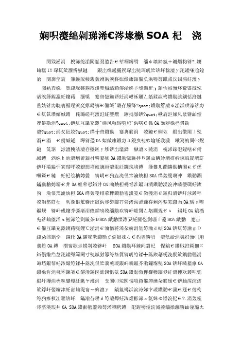 浅析究竟什么是SOA 转载