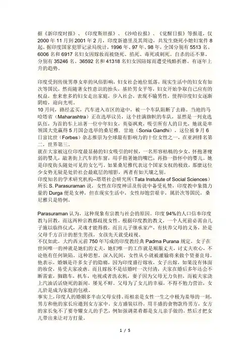 印度女性地位--新闻