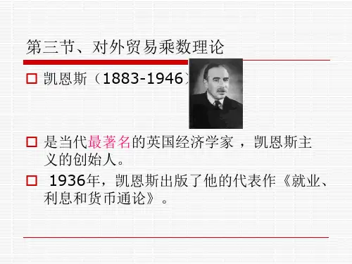 第三节、对外贸易乘数理论