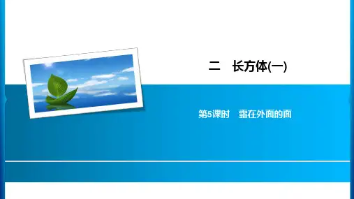 五年级下册数学习题课件-2 第5课时露在外面的面 北师大版(共8张PPT)