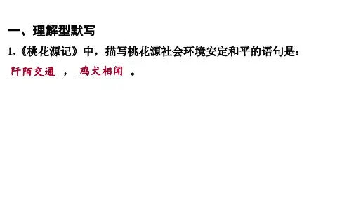 部编人教版语文 八下期末专项复习(八) 古诗文默写