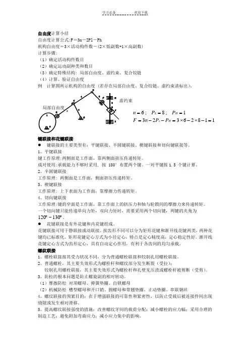 机械设计基础复习总结