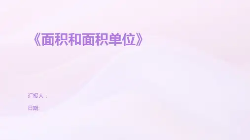 《面积和面积单位》
