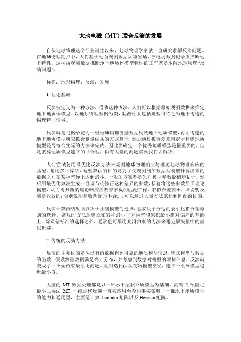 大地电磁(MT)联合反演的发展