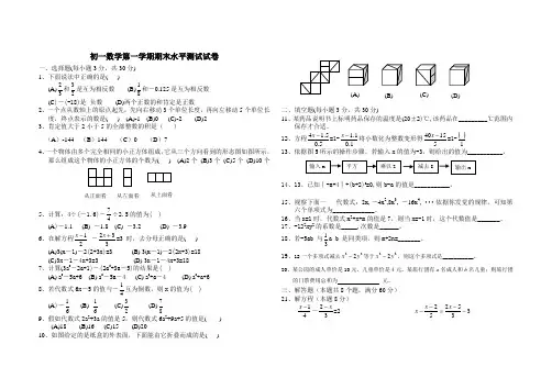 鲁教版初一数学上册期末试题(2024-2025)