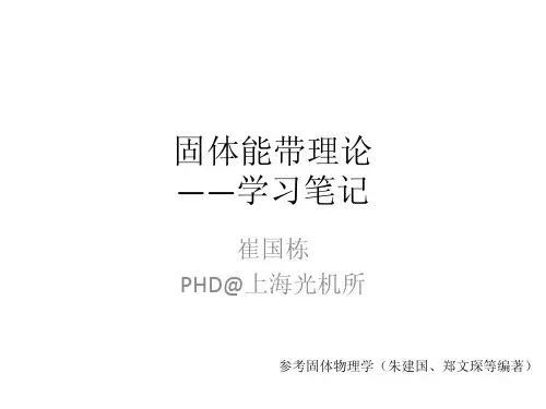 能带理论-固体物理理论