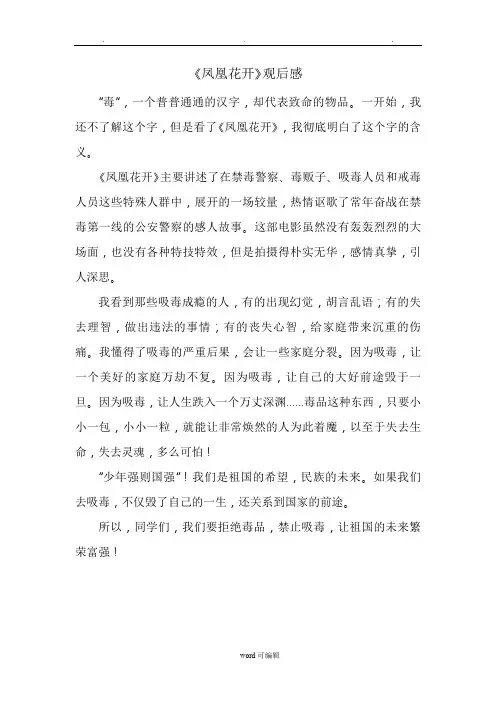 《凤凰花开》观后感