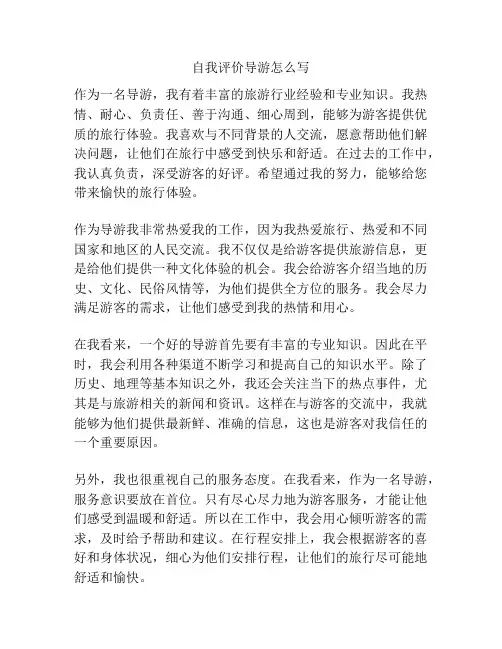 自我评价导游怎么写