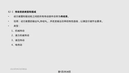 传动系设计概述PPT课件