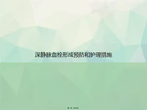 深静脉血栓形成预防和护理措施讲课文档