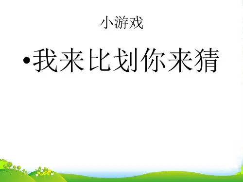 一人比划一人猜规则题目-课件