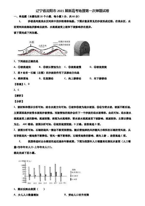 辽宁省沈阳市2021届新高考地理第一次押题试卷含解析
