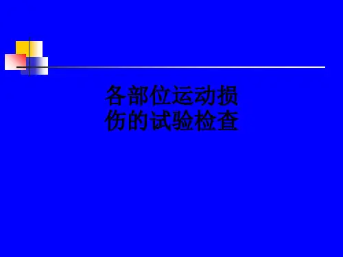 各部位运动损伤的试验检查PPT课件