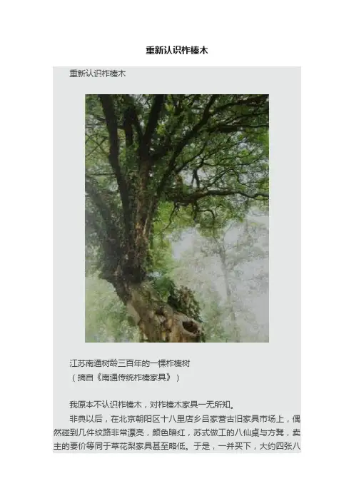 重新认识柞榛木
