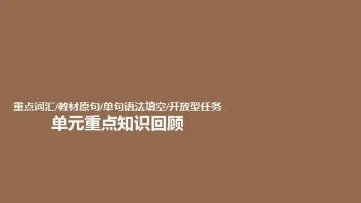 2019_2020学年新教材高中英语Unit4Friendsforever单元重点知识回顾课件外研版必修第一册