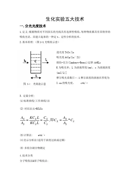 生化实验五大技术